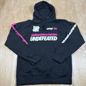 Anti Social Social Club x Undefeated Black Pullover Hoodie Size Medium